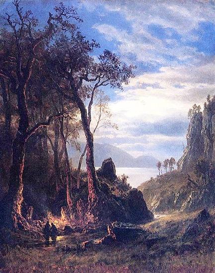 Albert Bierstadt The Campfire France oil painting art